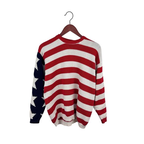 VTG Perry Ellis American Flag Sweater - Picture 1 of 6